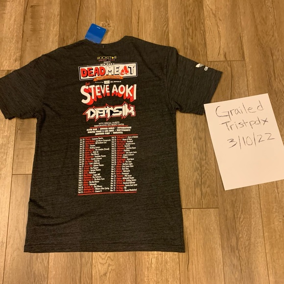 Men’s adidas tshirt steve aoki autographed tour tshirt rare small new - Picture 6 of 9